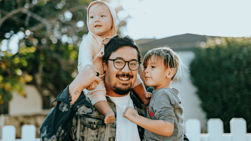 A family of three